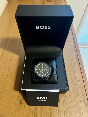 Relógio Hugo Boss Masculino Aço Azul 1530262 Original com Caixa