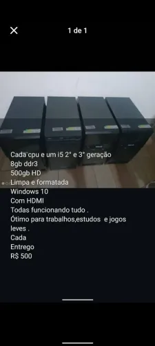 CPU core i5 2° e 3 ° Geração