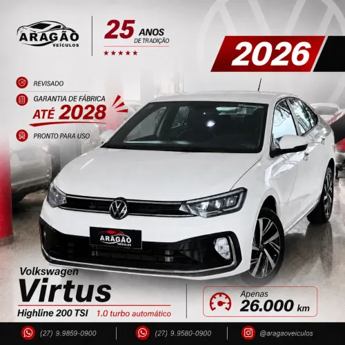 Volkswagen Virtus Highline 200 TSI 1.0 Flex 12V AUT 2026