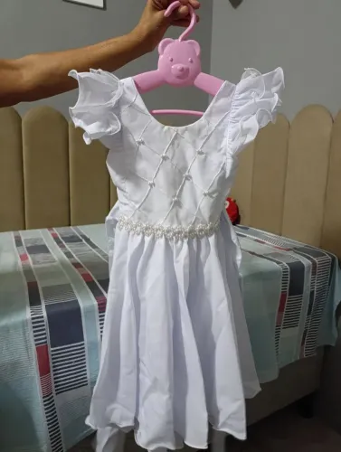 VESTIDO INFANTIL BRANCO À VENDA