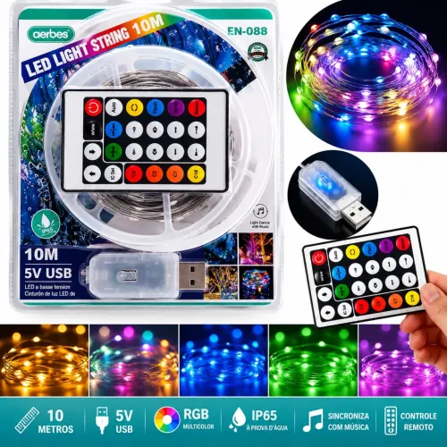 Fita de LED RGB USB