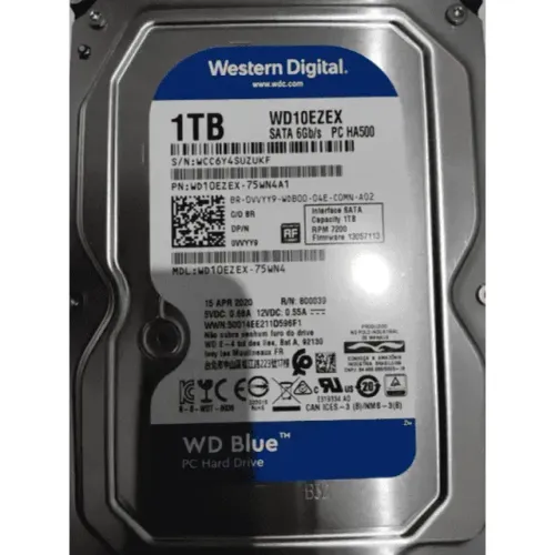 HD Western Digital Blue WDC WD10EZEX 1 TB 7200 RPM SATA III