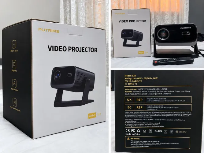 Projetor novo na caixa, putrims