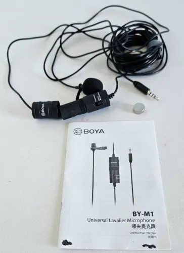 Microfone Lapela Boya By-m1 Profissional Para Celular Câmera