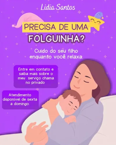 Babá Disponível: Cuidado, Carinho e Responsabilidade para o Seu Pequeno!