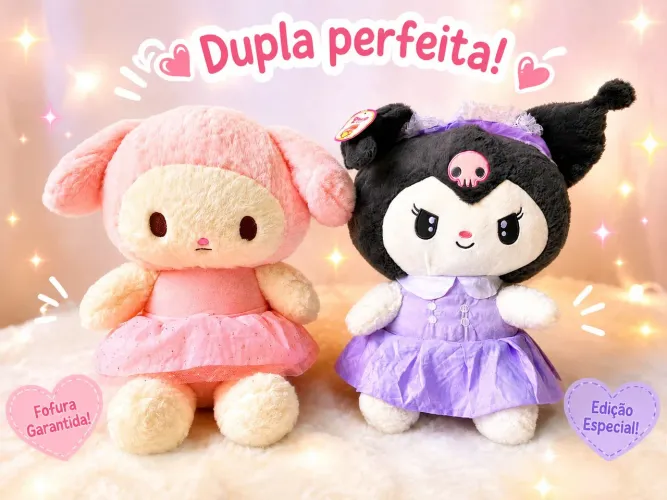 Kuromi e Melody 50 cm leve as duas !!!! PROMOÇÃO!!!! 