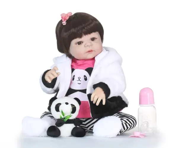 Boneca Realista Reborn Silicone Nenem bebê Vitória