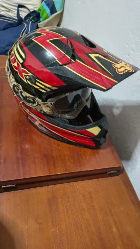Capacete Motocross com óculos
