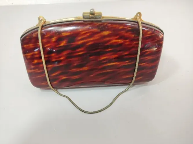 Bolsa De Festa Carteira Acrílico Antiga Anos 70 (Usado)
