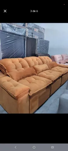 SOFÁ RETRÁTIL RECLINÁVEL COM PILLOW TOP MOLAS ENSACADAS