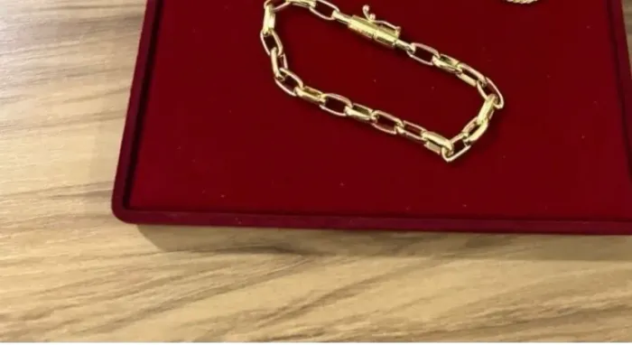 Pulseira Banhada a ouro 6mm Meia Cana Fecho Premium