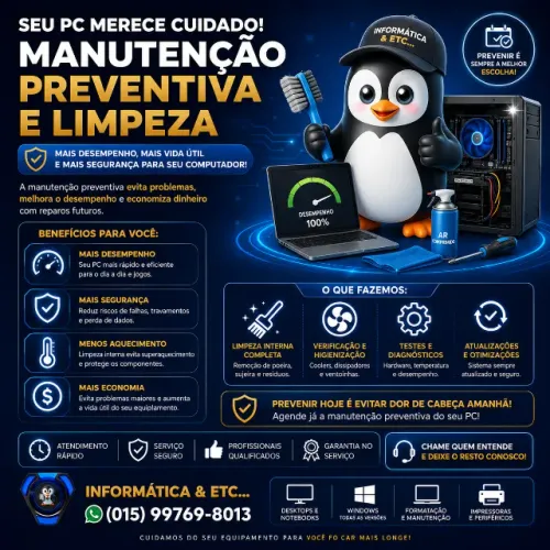 MANUTENÇÃO PREVENTIVA,LIMPEZA TROCA PASTA TÉRMICA