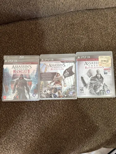 Ps3 Assassins creed rogue, black flag e revelation