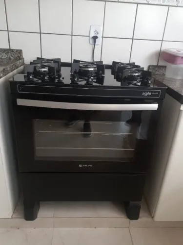 Fogão Atlas Agile Glass 5 Bocas - Excelente Estado - Forno Nunca Usado