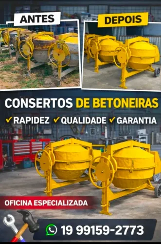 Conserto  de Betoneiras, peças, venda de revisados