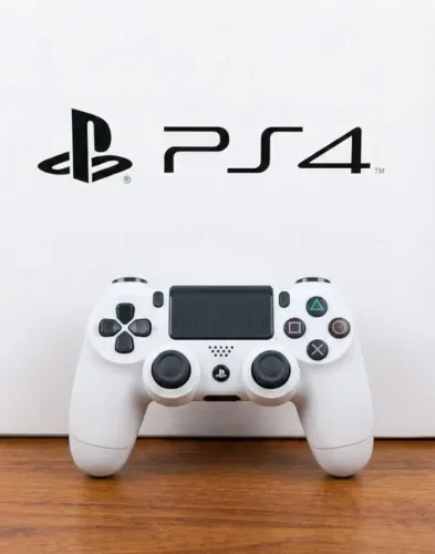 Controle PS4 Playstation 4 Original (Semi Novo) Versão Branca Compatível Com PC