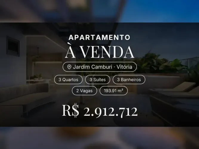 Garden exclusivo com 3 suítes plenas em Jardim Camburi Oportunidade única!