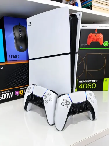 Ps5 slim digital 1TB + 2 controle em até 21x pego videogame como parte de pagamento