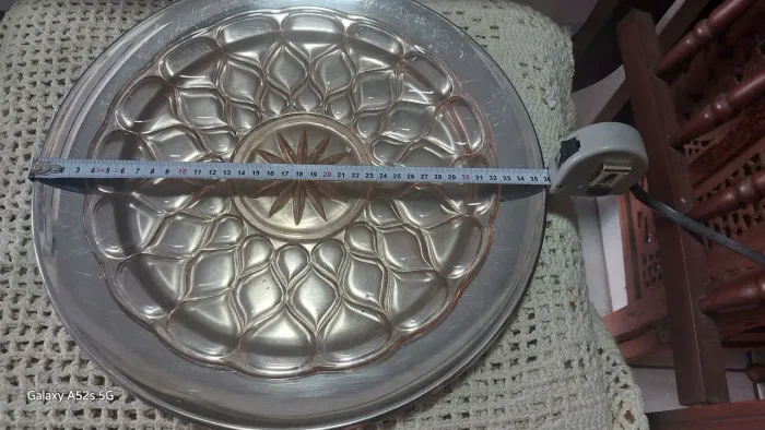 Boleira dupla em inox e vidro rosé