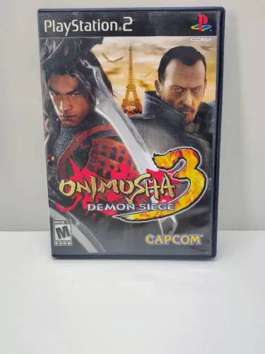 Onimusha 3 Original PS2 NTSC-U Black Label Completo CIB - Disco sem riscos