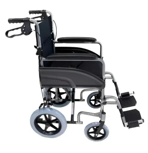 Cadeira De Rodas Alumínio Vibe Dobrável Assento 49cm Mobil Cinza