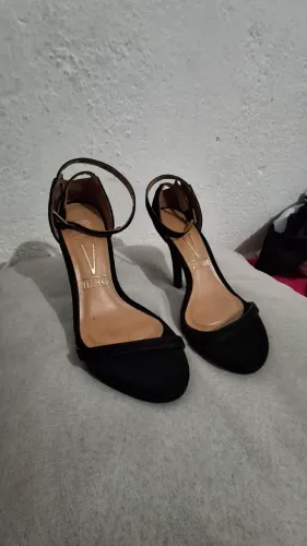 Sandália Salto Alto Preto Vizzano - Tam [35]