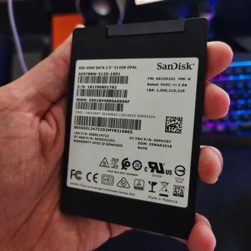 SSD 512GB SanDisk X600 SATA 2,5" Semi Novo