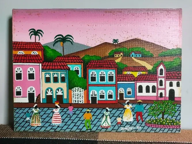 Quandro pintura de arte popular