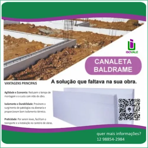 Formas de Canaletas de EPS para Baldrame