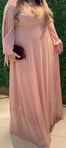 Vestido de festa na cor rosé