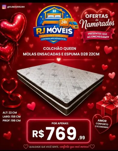 Colchão Queen molas ensacadas e espuma D 28