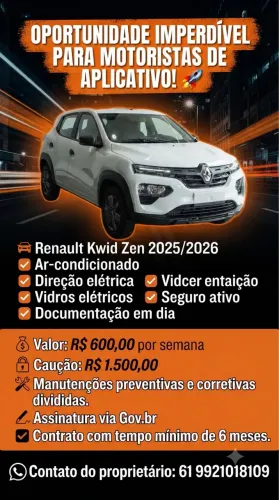 Locação para Uber / 99 