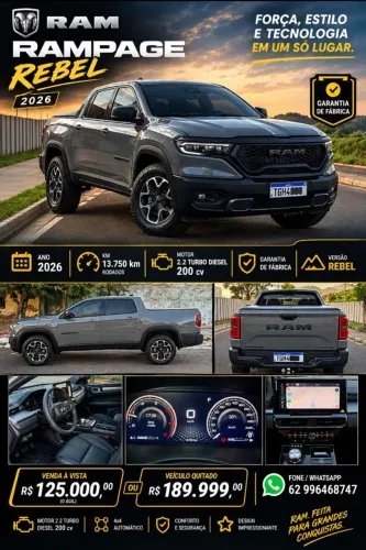 Ram Rampage Rebel 2.2 TB CD 4X4 Diesel Aut. 2026