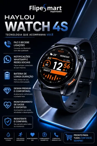 Haylou Watch 4S Black(Gps integrado)