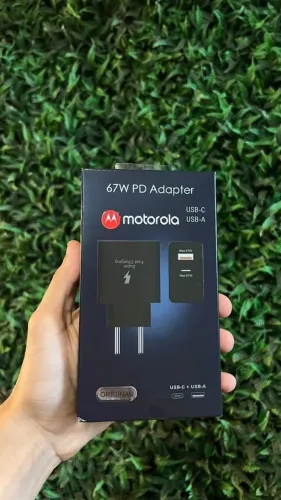 Carregador para Motorola USB-C + USB-A - Novo Lacrado