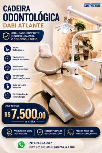 Cadeira odontológica Dabi Atlante 
