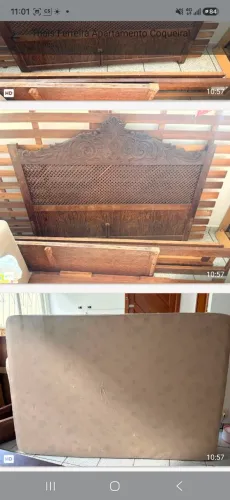 Cama de madeira com madeira maciça