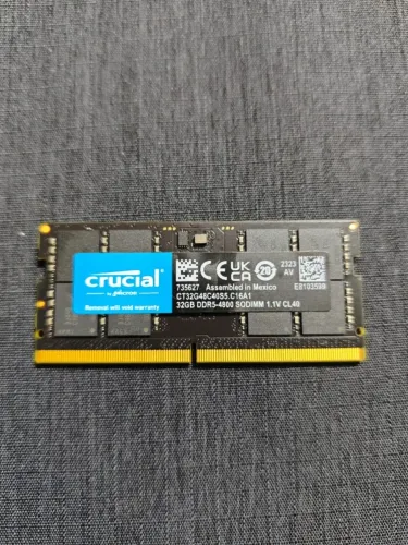 Memoria Ram Ddr5 Para Notebook 32gb 4800mhz Crucial