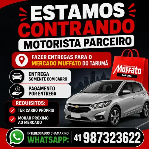 Entregador Mercado Muffato Tarumã