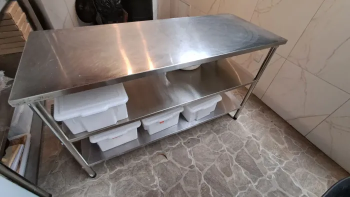 Mesa de Inox 2 Andares - 150 × 60 × 90 cm
