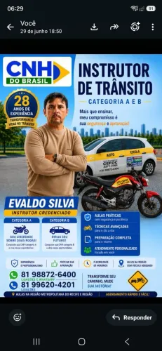 1° Habilitação, adição de categoria, aulas de revisão e para habilitados carro e moto.