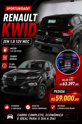 Renault Kwid Zen 1.0 Flex 12V 5P Mec. 2026
