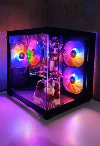 Gabinete Aquário Gamer - Lateral Transparente