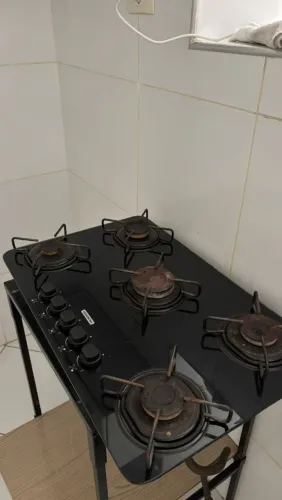 Cooktop Tramontina 5 Bocas + mesa de suporte