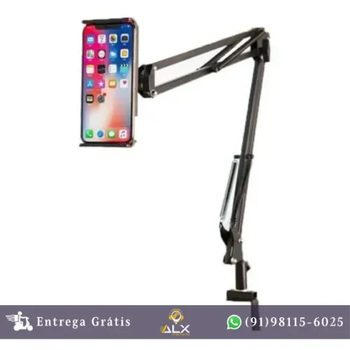 Braço Suporte Articulado Flexível de Mesa Celular Smartphone Multif. *ENTREGA GRÁTIS*