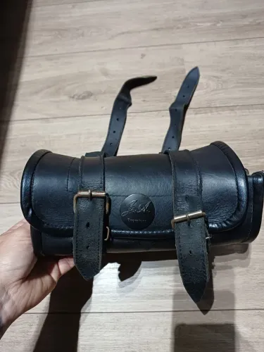Bolsa ferramentas moto custom couro legítimo 