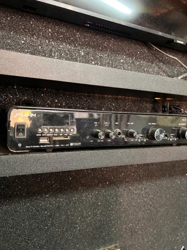 Amplificador Receiver Frahm 160w Rms Slim 2500 G5 Bt Usb Sd