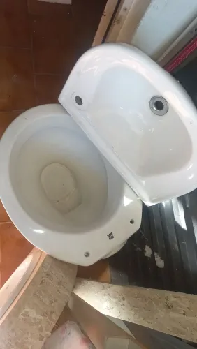 CONJUNTO VASO E PIA BRANCO ESTADO DE NOVO