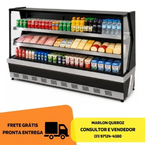 Balcão Refrigerado 1,85M Preto Polar Novo
