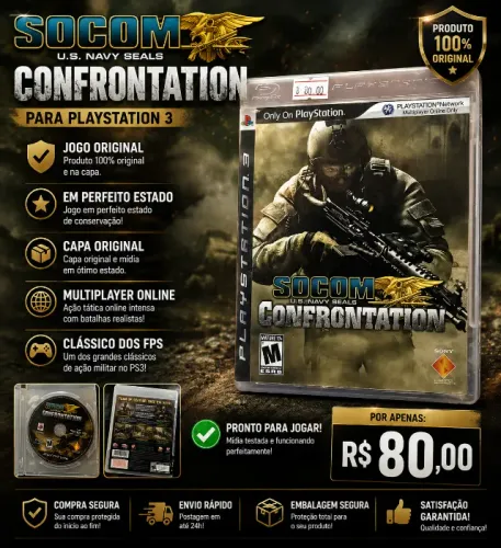 Socom confrontation Original Versão ps3 Aceitamos Proposta